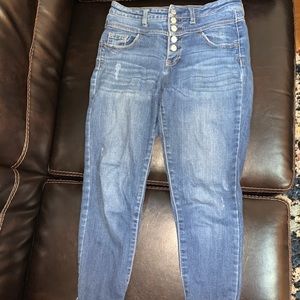 High waisted skinny jeans